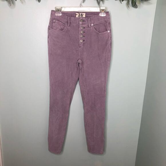 We The Free Sun Chaser Button Fly High Waist Lavender Cords 26 - Picture 7 of 11